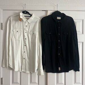 Jachs bundle of Classic White and black size large Button-Up Shirts